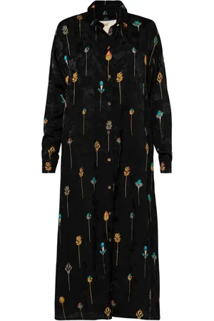 Agua by Agua Bendita Vestido camisero largo Frida Ornamento