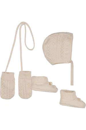 Chloé Set de tres gorros con detalle de lazo