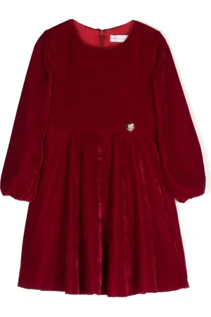 MONNALISA Vestido de terciopelo con cuello removible