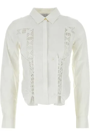 Marine Serre Camisa estilo corsé