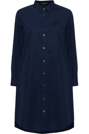 AGNÈS B. Vestido camisero con logo bordado