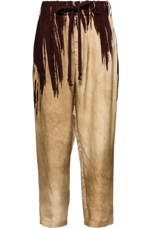 UMA WANG Pantalones con motivo abstracto