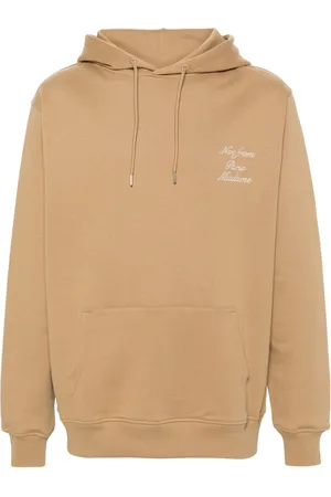 Drôle de Monsieur Sudadera Le Hoodie Slogan Calligraphy con capucha