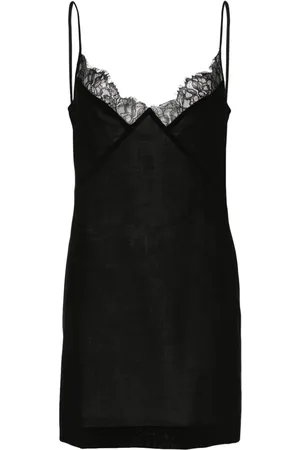BLUMARINE Vestido corto con ribete de encaje