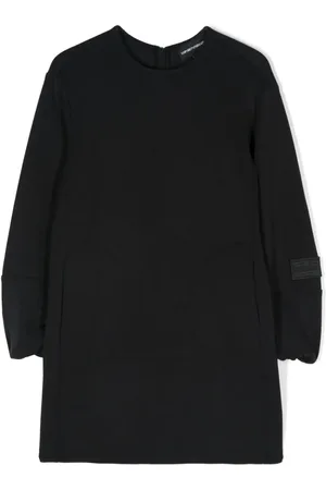 Emporio Armani Vestido corto con parche del logo