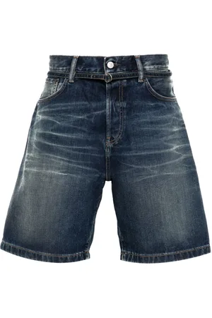 Acne Studios Pantalones vaqueros cortos con parche del logo