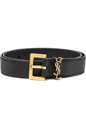 Saint Laurent Cinturón con placa Cassandre