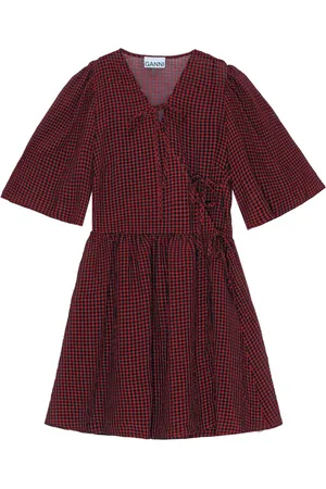 Ganni Vestido corto cruzado