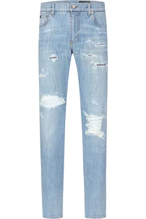 Dolce & Gabbana Vaqueros slim con placa del logo