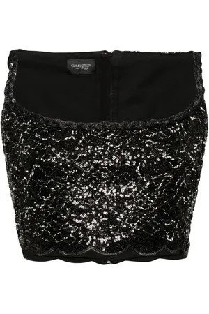 Giambattista Valli Top sin mangas con lentejuelas