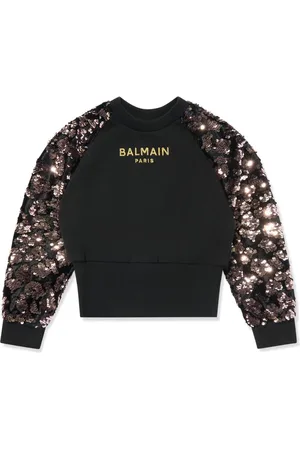 Balmain Sudadera con apliques de lentejuelas