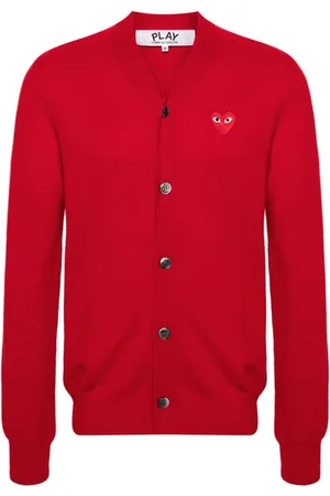 Comme des Garçons Cárdigan con logo y apliques