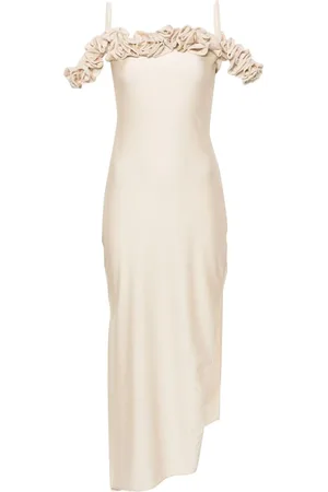COPERNI Vestido largo con detalles de volantes