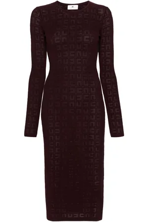 Elisabetta Franchi Vestido midi de punto calado