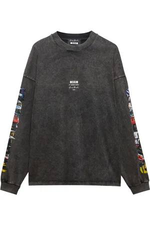 Msgm Camiseta estampada de manga larga
