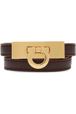 Salvatore Ferragamo Pulsera Gancini con doble vuelta