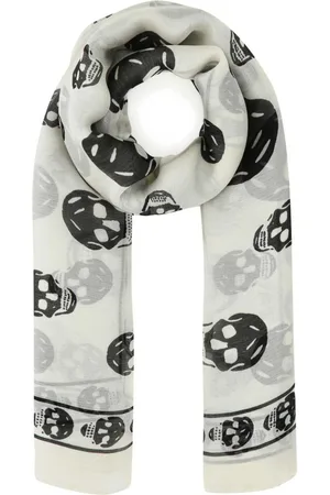 Alexander McQueen Fular con calaveras estampadas