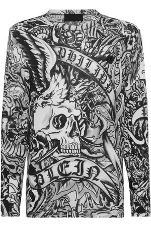 Philipp Plein Sudadera con tatuaje estampado
