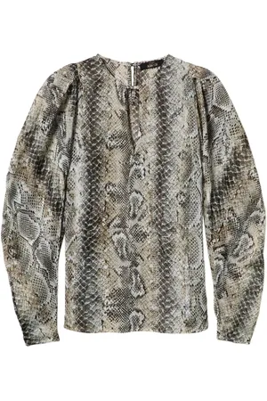 Twin-Set Blusa con estampado de piel de serpiente