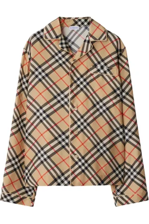 Burberry Top de pijama con motivo Vintage Check