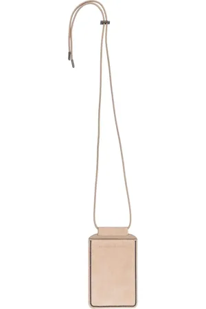 Brunello Cucinelli Bandolera con logo en relieve