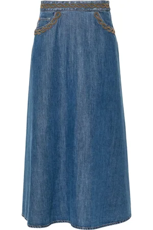 VALENTINO GARAVANI Falda midi vaquera