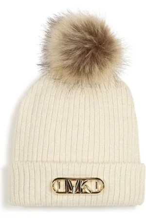 Michael Kors Gorro con placa del logo y pompón