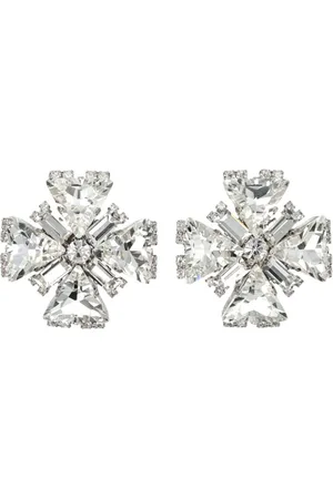 Alessandra Rich Pendientes Square Cross
