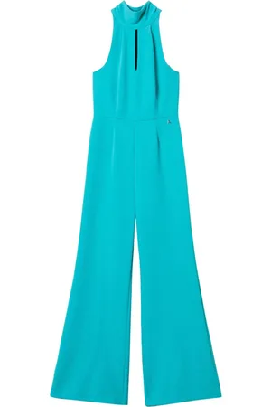 Twin-Set Mono largo cady con cuello halter