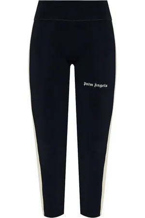 Palm Angels Leggins capri con logo estampado
