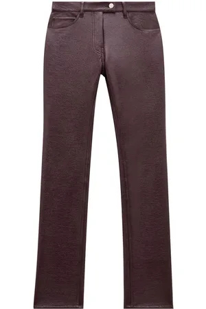 Courrèges Pantalones slim de vinilo