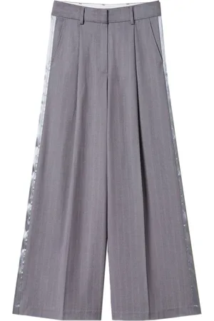 Twin-Set Pantalones anchos a rayas diplomáticas
