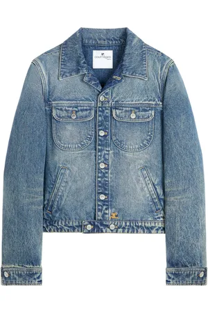 Courrèges Chaqueta vaquera con parche del logo