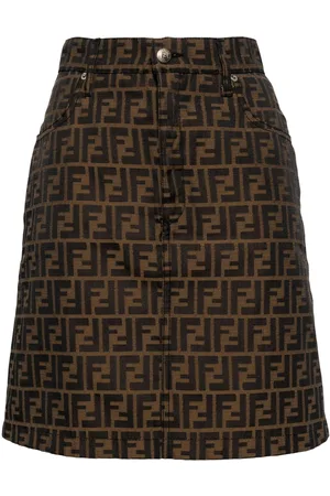 Fendi Falda con motivo zucca 1990-2000