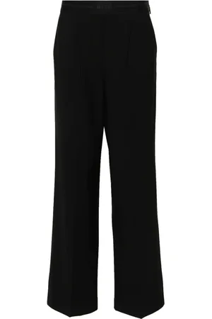Msgm Pantalones de vestir con logo en la cinturilla