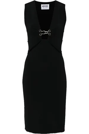 Moschino Vestido midi con gancho decorativo