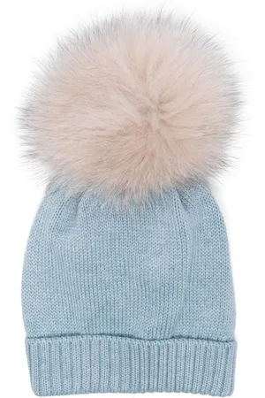 COLORICHIARI Gorro de lana con detalle de pompón