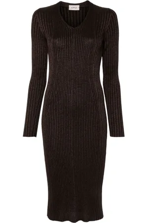 MRZ Vestido midi de canalé