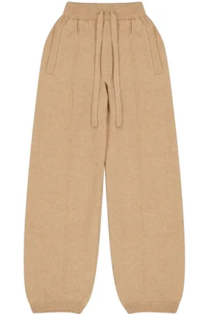 LANEUS Pantalones joggers de cachemira