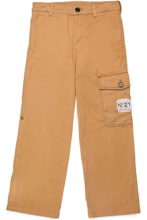 Nº21 Pantalones rectos con aplique del logo