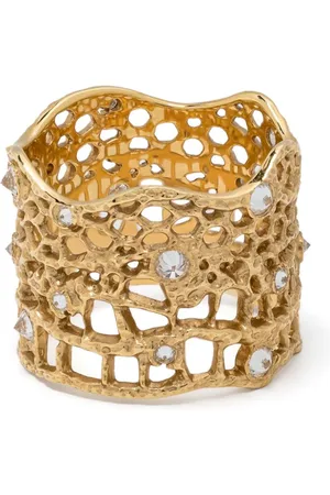 Aurélie Bidermann Anillo Vintage Lace en oro amarillo de 18 ct con diamantes
