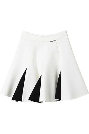Twin-Set Falda estilo scuba de dos tonos