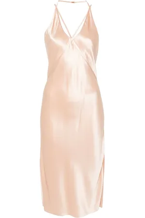 Saint Laurent Slip dress con espalda abierta