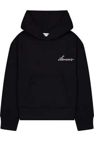 LANEUS Sudadera con capucha y logo bordado