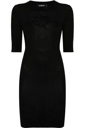 Dsquared2 Vestido corto con detalle de cristales