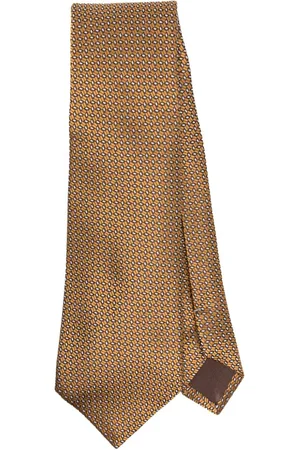 CANALI Corbata con motivo geométrico