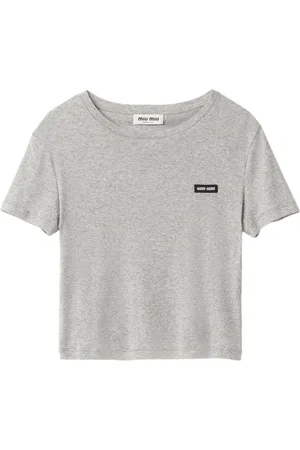 Miu Miu Camiseta con aplique del logo