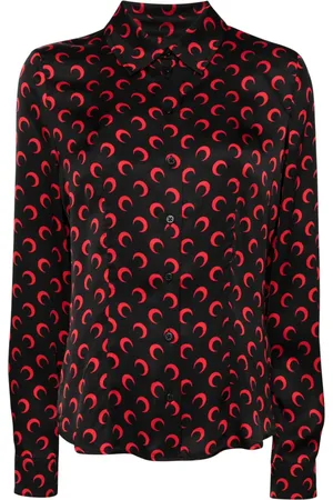 Marine Serre Camisa con logo estampado