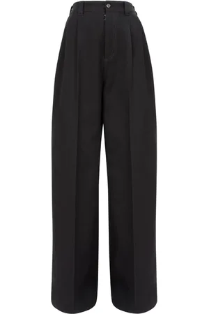 Maison Margiela Pantalones anchos de talle alto