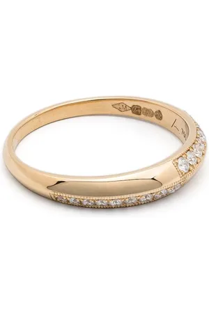 Lizzie Mandler Anillo Crescent pequeño en oro amarillo de 18 ct
